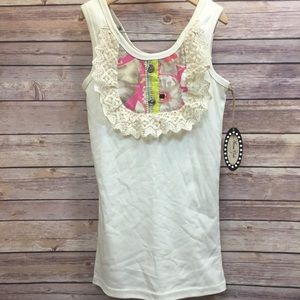 Anna Cole La Jenns Shabby Tank girls size 12 NWT